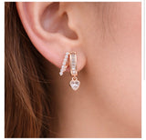 Rosegold heart danglers