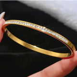 Sleek rhinestone bracelet