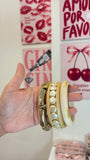 Resin Wooden Bangles stacks clearance sale (set of 3)