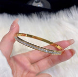 Sleek rhinestone bracelet