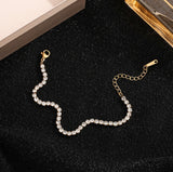 Tennis bracelet golden base
