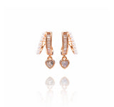 Rosegold heart danglers