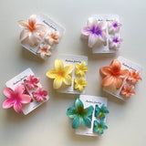 Glossy Flower claw clip set of 3 (random colour)