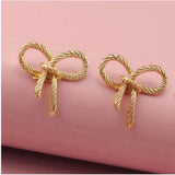 Mini bow tie earrings