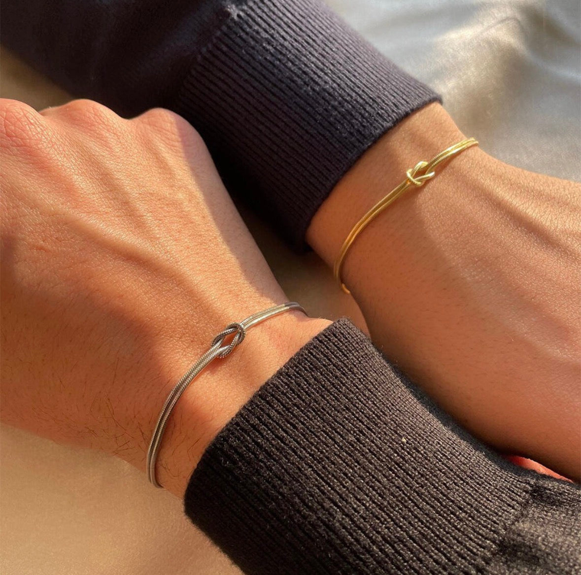 Matching knot bracelets
