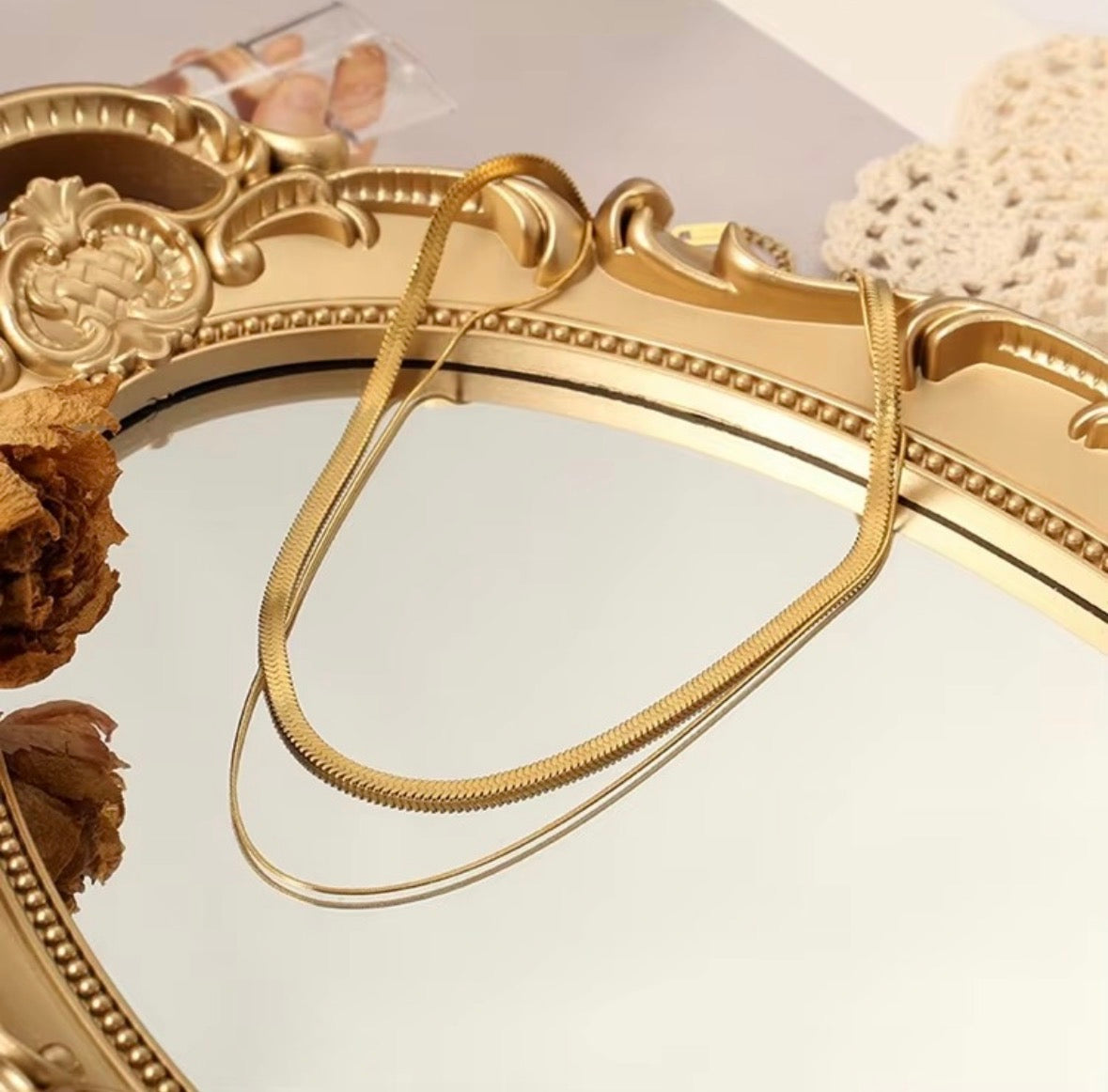 Double layer snake chain