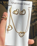 Hollow heart combo set