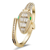 Snake luxe rhinestone watch