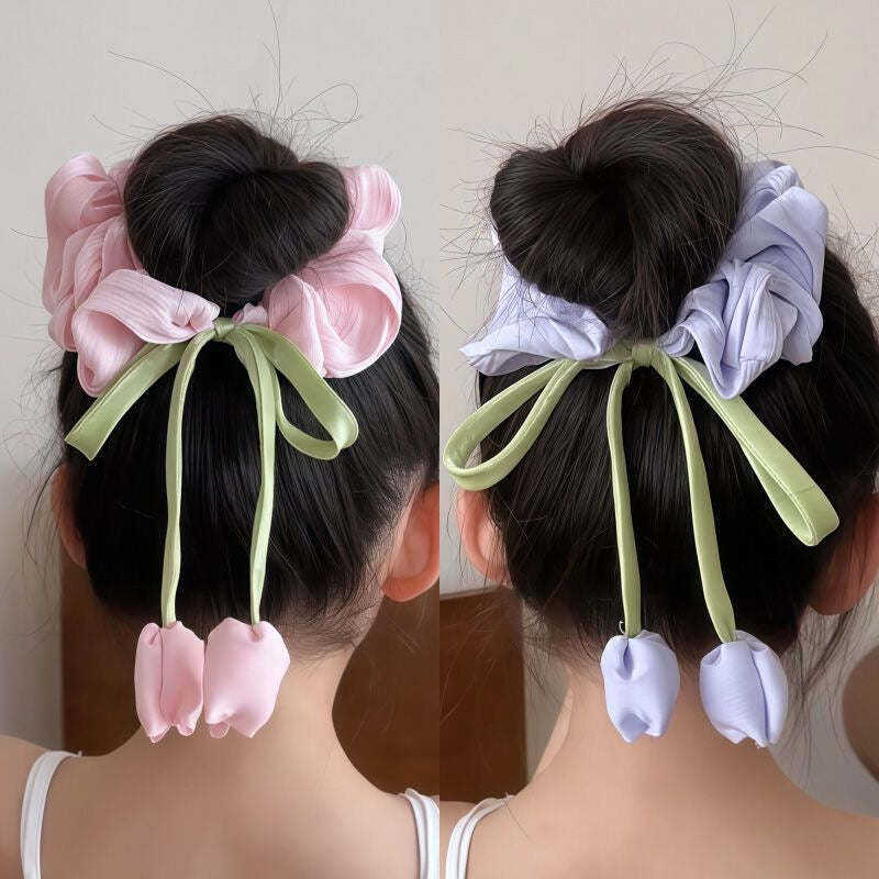 Tulip scrunchie(random colour)