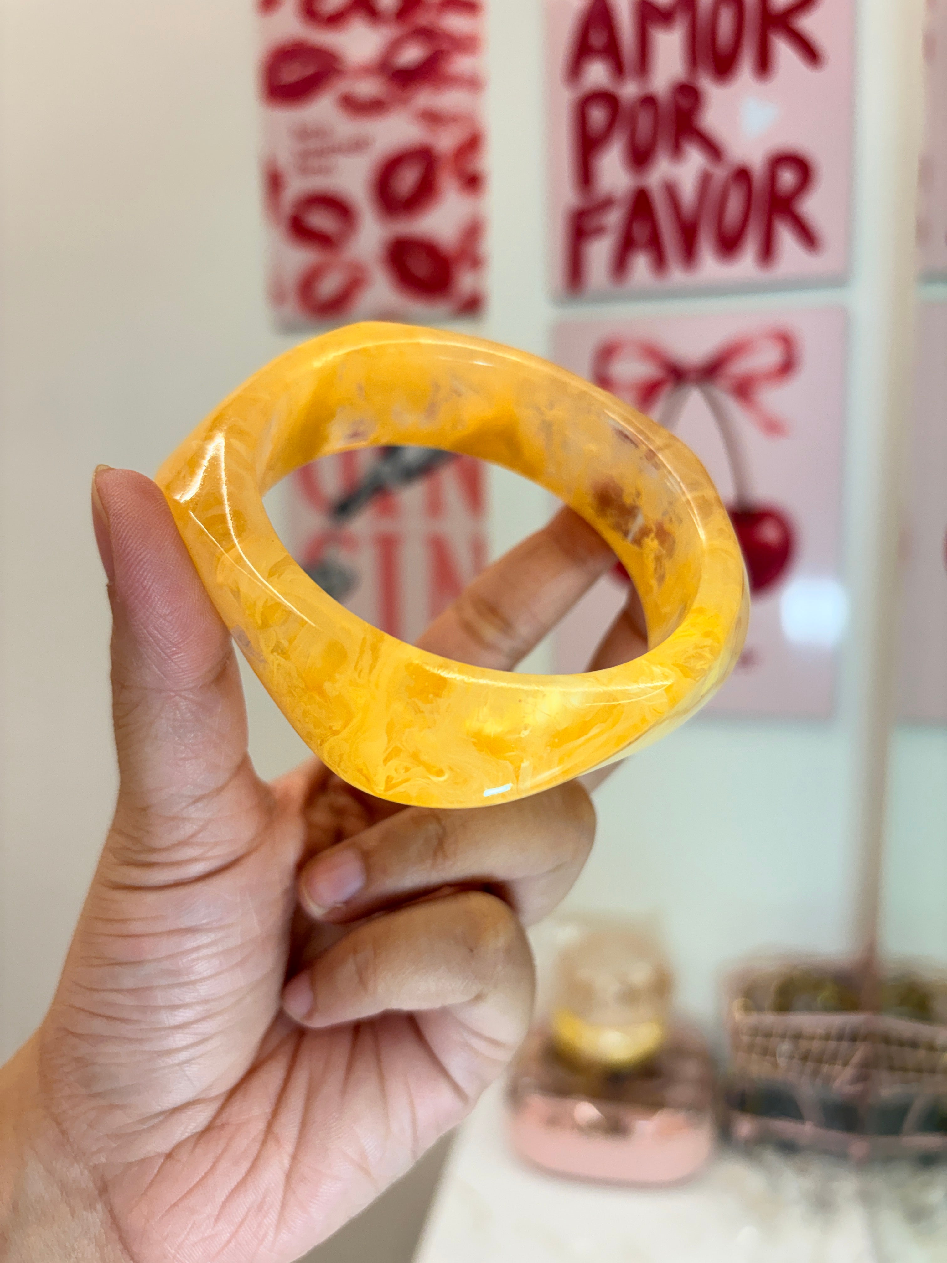 Warm yellow Resin bangle