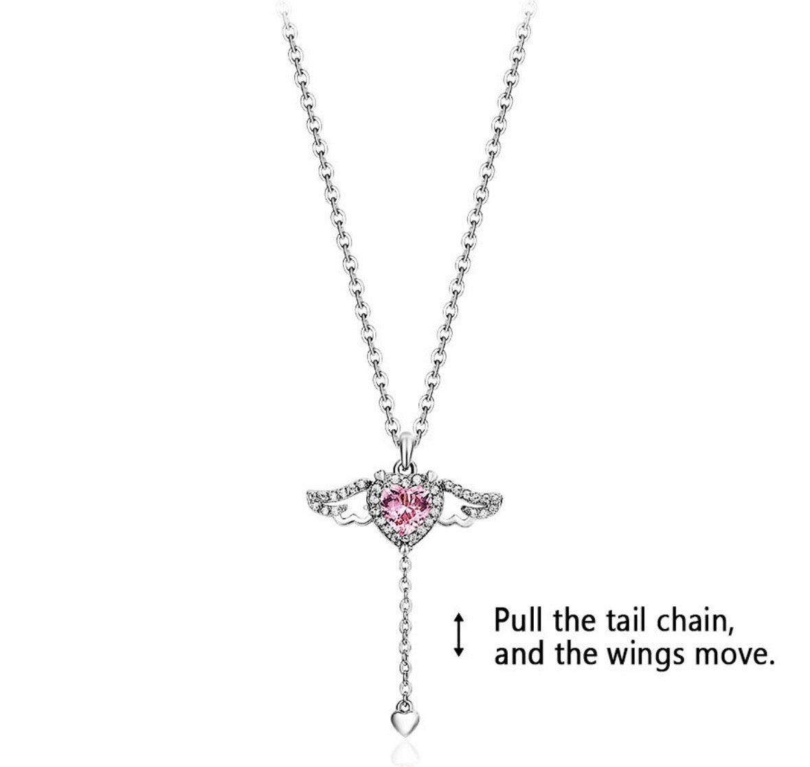 Heart wings necklace