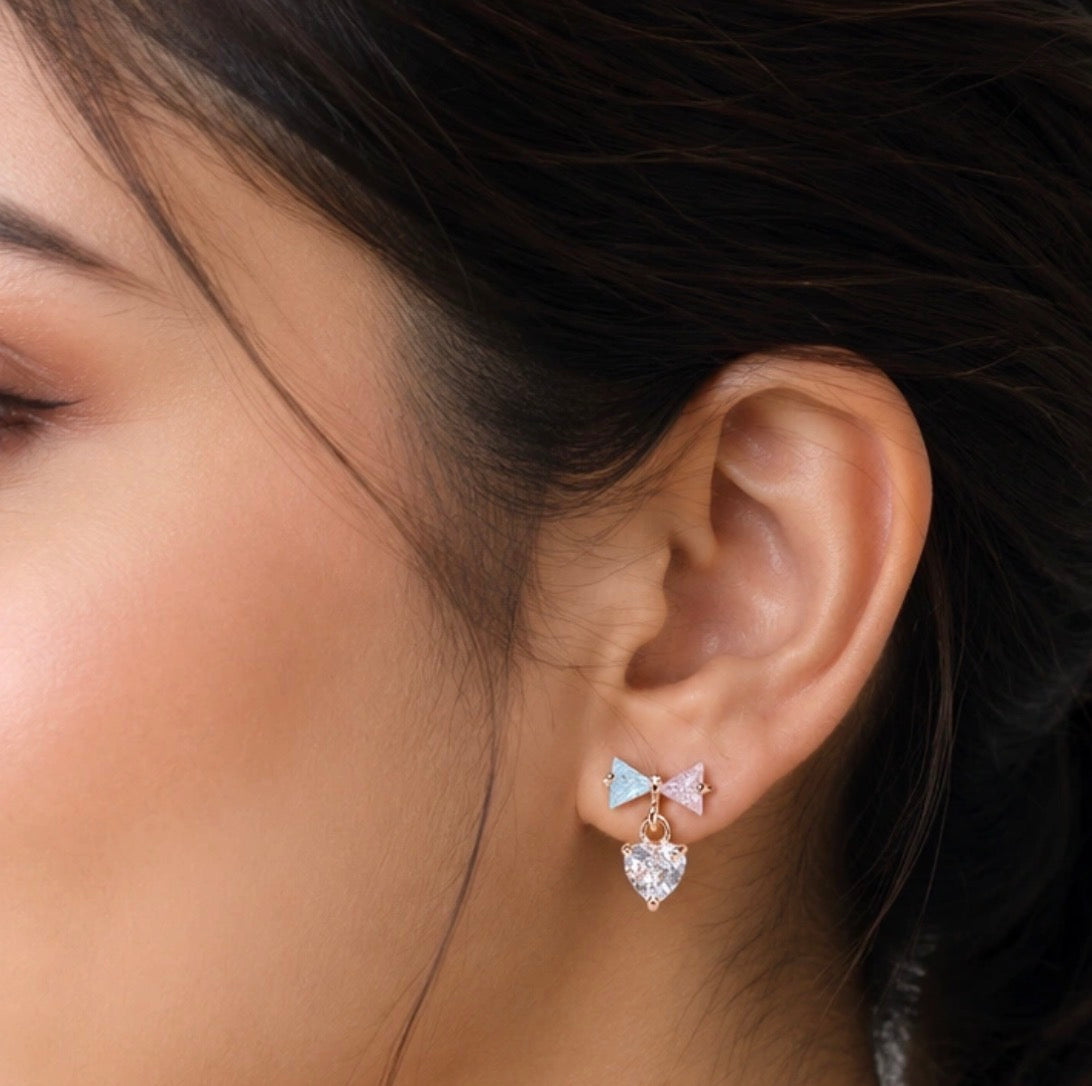 Rhinestone whimsical earrings