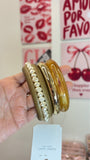 Resin Wooden Bangles stacks clearance sale (set of 3)