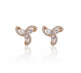 Rosegold rhinestone studs
