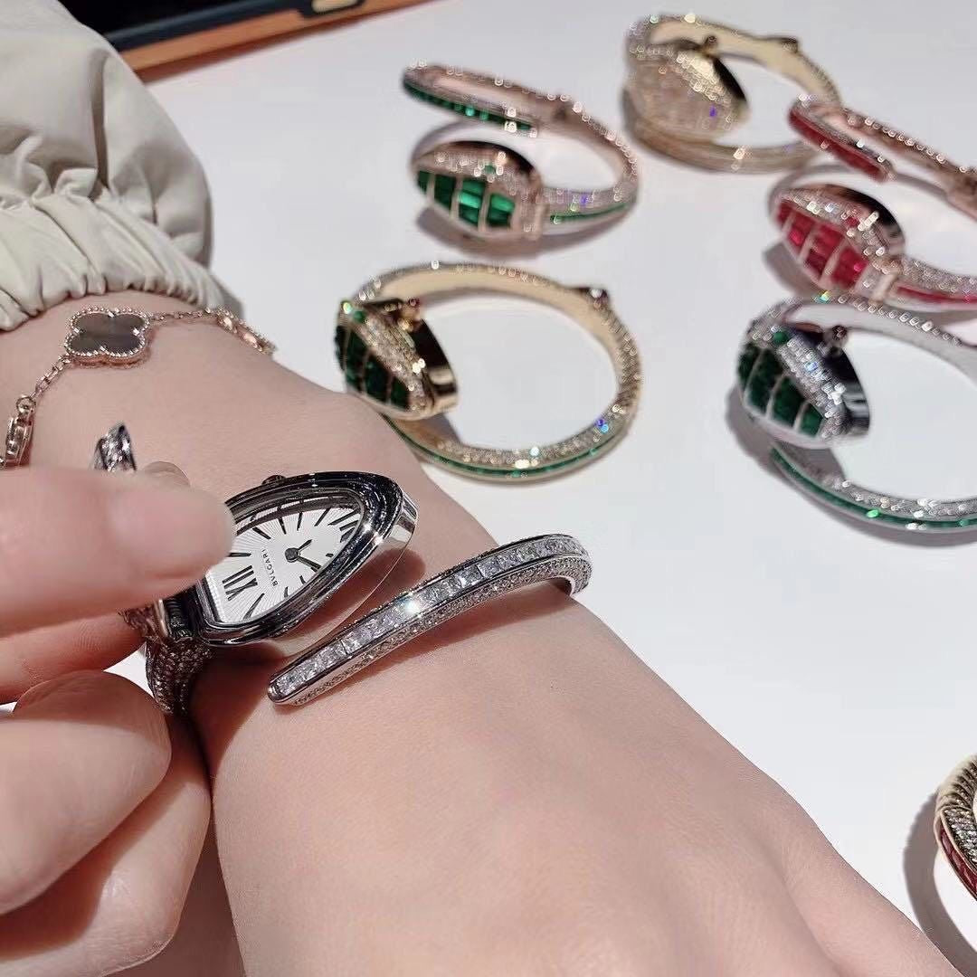 Snake luxe rhinestone watch