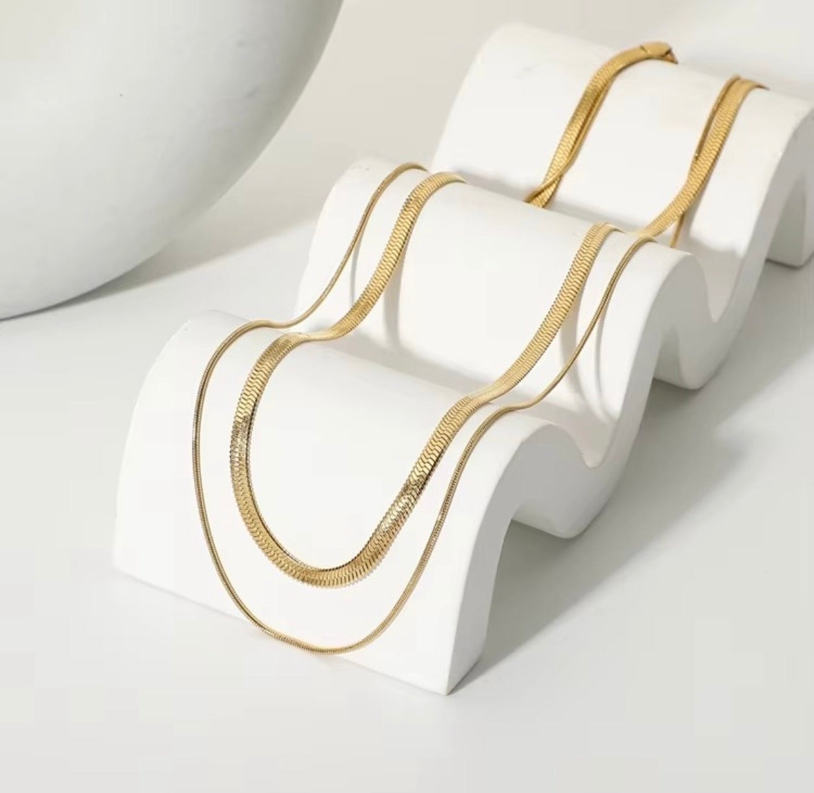 Double layer snake chain