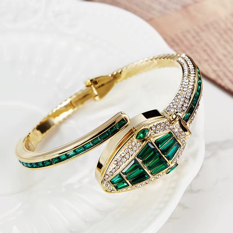 Snake luxe rhinestone watch