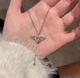 Heart wings necklace