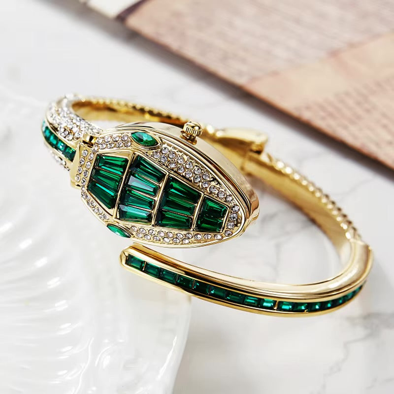 Snake luxe rhinestone watch