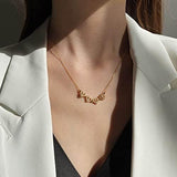 Rosegold Clover of love necklace