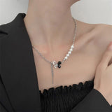 Butterfly silver necklace